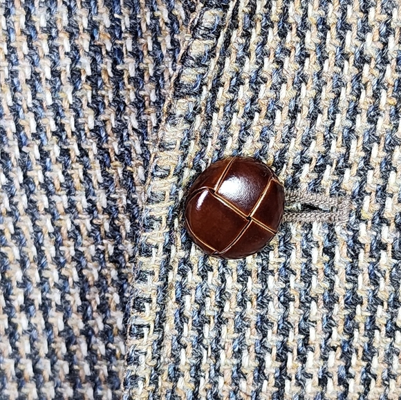 Orvis Harris Tweed Blazer 42R Brown Houndstooth Wool Jacket USA Made - Picture 12 of 13